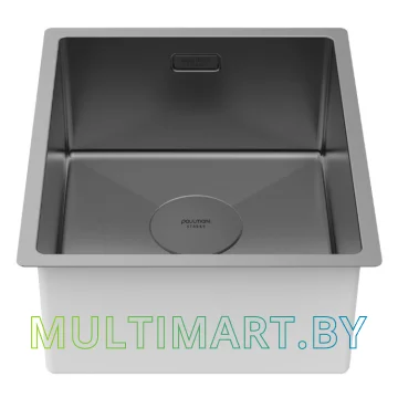 Кухонная мойка Paulmark Next 38 UNI PM213844-GM (вороненая сталь) картинка 2